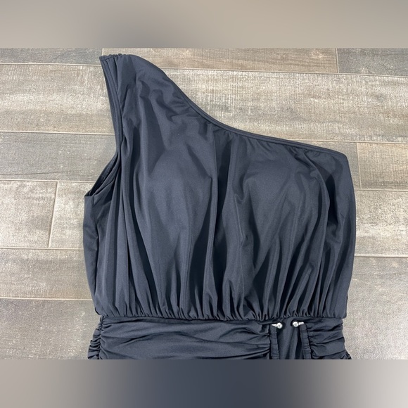 NWOT Michael Kors One-Shoulder Blouson One-Piece - Picture 4 of 8